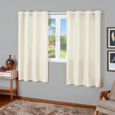 Imagem de Cortina Jasmim Para Sala Quarto Oxford Liso 2,80 X 1,40 Metros - Vitor
