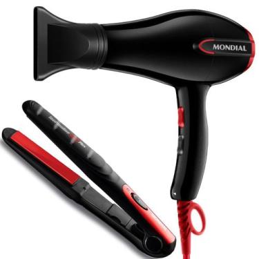 Imagem de Kit Secador E Prancha Mondial 2000W Íon Tourmaline 220C Bivolt, 110V