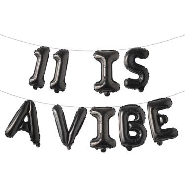 Imagem de Eleven is a Vide Birthday Decor Balloon Banner Groovy 11th Birthday Party Decor Retro Rainbow Balloon Hippie 70s 11th Bday Supplies for Girl Retro Hippie Party (11 IS A VIBE Black)
