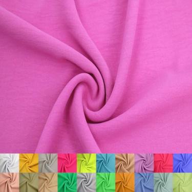 Imagem de Stylish Fabric 149.9 cm Wide Air Flow Cey 100% poliéster, não elástico, tecido leve e respirável 160 GSM por jarda para costura, vestuário de verão e projetos de bricolage, Bubble Gum Neon 1 jarda