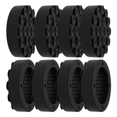 Imagem de 8 peças de almofada antivibração com 19 ventosas de adsorção forte que reduzem o ruído da máquina de lavar pés almofada de borracha antiderrapante para máquina de lavar roupa conjunto estabilizador