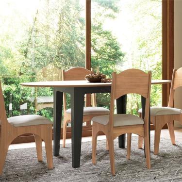 Imagem de Mesa de Jantar Extensível 4 Lugares TM70 Freijó Preto Fosco Dalla Costa