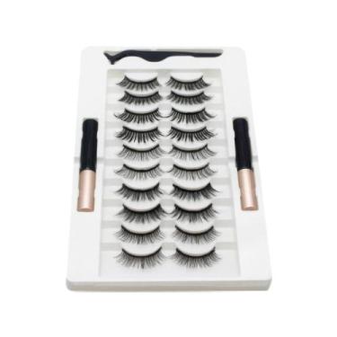 Imagem de Cílios postiços Cílios magnéticos 10 pares de cílios Conjunto de 2 del