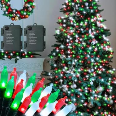 Imagem de Cronômetro de luzes de Natal com bateria LED ZAIYW de 7 m 70, pacote c