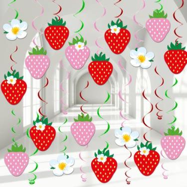 Imagem de Decorações de festa ZOIIWA Strawberry 60 peças de aniversário