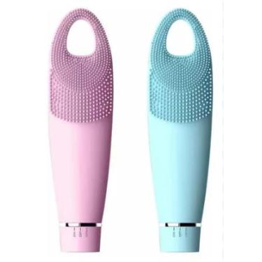 Imagem de Escova de Limpeza Facial 2 em 1 – Esfoliante Suave e Massageadora Anti-Acne | Pele Limpa, Macia e Renovada em Qualquer Lugar (Rosa)