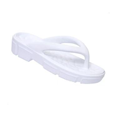 Imagem de Sandália Chinelo Ortopédico Nuvem Unissex de Dedo em EVA Leve com Solado Antiderrapante e Palmilha Macia (Branco, BR, Adulto, Numérico, 35)