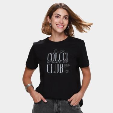 Imagem de Camiseta Colcci 1986 Club Feminina, Preto, P