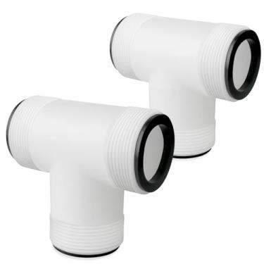 Imagem de Conector T de mangueira dividida para piscina compatível com Intex & Coleman Peças de conector de mangueira de piscinas acima do solo, adaptador de mangueiras de junta T de piscina de 1,5 polegada