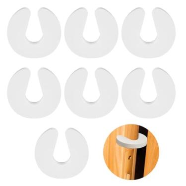 Imagem de 8 peças de protetor de dedo de toque macio para evitar beliscar, batente de porta, tecido de segurança para cobrir bebês de espuma, use um bolso de porta de segurança feito de espuma macia para manter