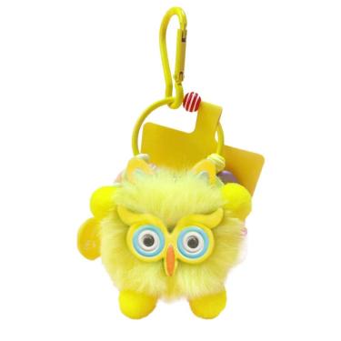 Imagem de Chaveiro de pelúcia Cute Owl Soft Fluffy Chaveiro 8x10cm amarelo