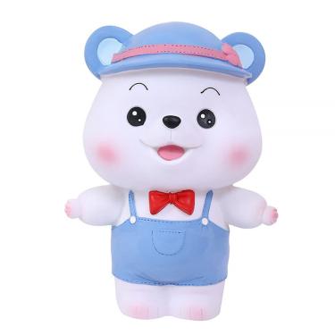 Imagem de Cofrinho, adorável urso branco de 22,5 cm, PVC macio para crianças