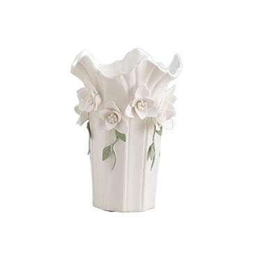 Imagem de Vasos para flores, vaso de cerâmica, decoração de casa, design criativo, porcelana, vaso de flores decorativo, para decoração de casamento, adequado para lareira, quarto, cozinha, sala de estar (cor