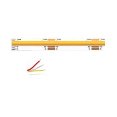 Imagem de Fita LED COB CCT Dimmable De Mudança De Cor DC 24V, Largura De 8mm E 1