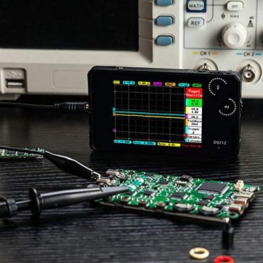 Imagem de KIMISS Osciloscópio Digital Portátil DS212 - Osciloscópio Compacto de 2 Canais Com Interface USB e Gerador de Sinal Integrado, Ideal para Testes e Análises Eletrônicas