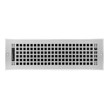 Imagem de Naiture Registro de parede de aço inoxidável, capa de ventilação resistente à ferrugem, amortecedor ou alavanca de metal, ventilação de parede de grade estilo missão, tamanho do duto 10 x 35 cm