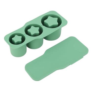 Imagem de Semme Fabricante de Molde de Gelo Oco Em Forma de Cubo de Gelo de Silicone Com Tampa para Copos de Copo de 20 30 40 Onças, Congelador, Seguro, Reutilizável, Produto Comestível, (Verde)