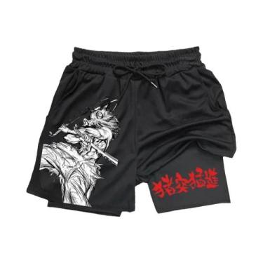 Imagem de Bermuda Esportiva Masculina Estampada Moderna Para Corrida E Fitness, 