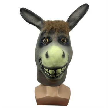 Imagem de Máscara facial completa Donkey Shreks Latex Party Cosplay - yiweisai