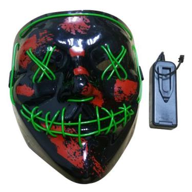 Imagem de Máscara EL Cold Light Luminous Latex para o Carnaval de Halloween - yi