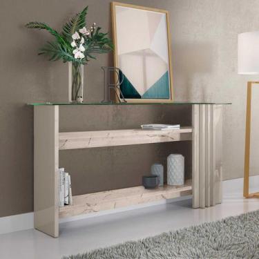 Imagem de Aparador Vidro 150cm Linha Frizz Madetec - Madetec Mveis, Calacata/ Of