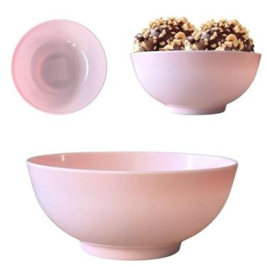 Imagem de Tigela Bowl Redonda em Melamina Para Sobremesa 650ml Rosa - Sk
