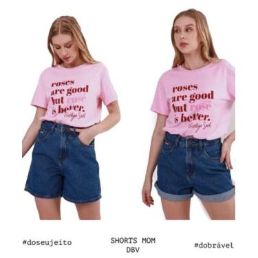 Imagem de Shorts Jeans Mom Cintura Alta Feminino - Chance Jeans, Jeans medio, 44