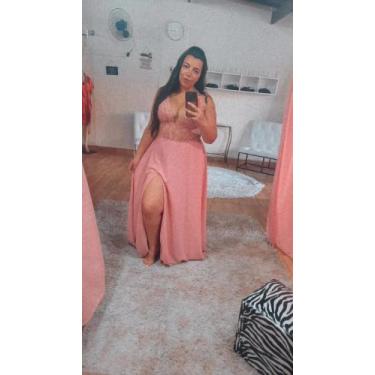 Imagem de Vestido de madrinha rosa - OLINDA LINDAS