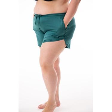 Imagem de Saida De Praia Short Esportivo Com Proteção Uv Feminino - banho de sol