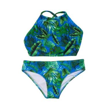 Imagem de Biquíni Infantil Proteção UPF50+ Capri - Leaves - Banho Maria, 6