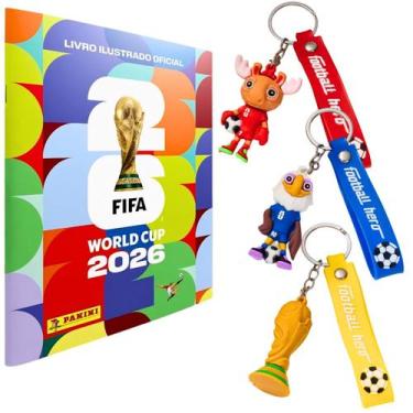 Imagem de Kit Álbum Brochura e Chaveiros Copa do Mundo 2026 Panini