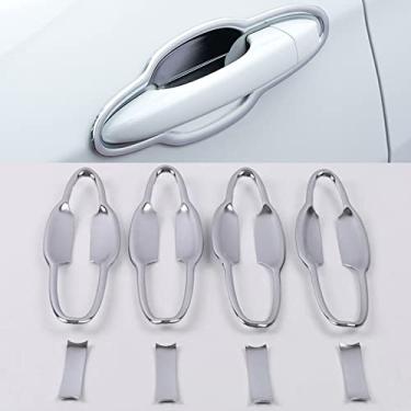 Imagem de Xodouhi Tampa da maçaneta da tigela da porta adequada para Jeep Compass 2017 2018 2019 2020 2021 acessórios de decoração de carro ABS