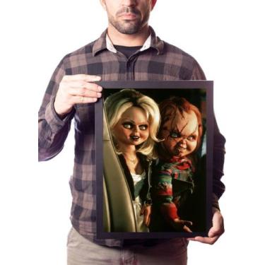 Imagem de Quadro Tiffany & Chucky Arte Bonecos Casal Filme Terror - Fanarte