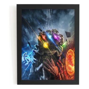 Imagem de Quadro Poster Moldura Luva Thanos Filme Vingadores Avengers - Fanarte