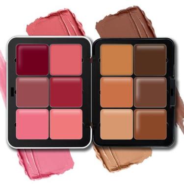 Imagem de Paleta de Maquiagem HOSAILY 12 Cores - Creme, Blush e Corretivo