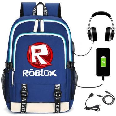 Imagem de Mochila Roblox Virtual World com Carregamento USB para Estudantes