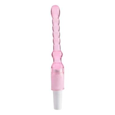 Imagem de Vibrador Plug Ball Anal Jelly Brinquedo Anal Multivelocidade Discreto Plug Anal em Material Macio [ROSA]
