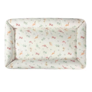 Imagem de Ninho Para Carrinho E Mini Berço Percal 200 Fios 100% Algodão Dinossauros