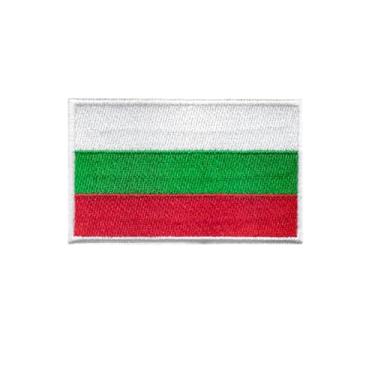 Imagem de Ruoming Ruoming 1 PÇ Bandeira Nacional 3 adesivos de ferro, 8 x 5 cm, adesivos bordados para roupas, bolsas (Bulgária)