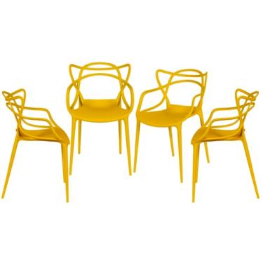 Imagem de Kit 4 Cadeiras Solna (Amarela)