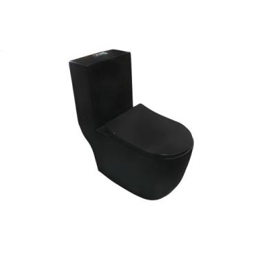 Imagem de Vaso Sanitario Monobloco Caixa Acoplada Budapeste Preto - STILLUS HOME