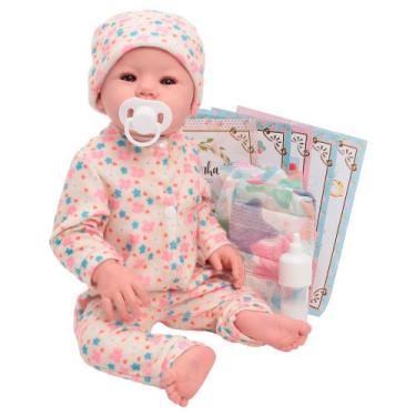 Imagem de Boneca Reborn Realista Bebê Menina Corpo Silicone Itens - Cegonha Rebo