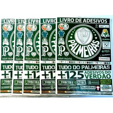 Imagem de Kit Livro de Adesivos Palmeiras com mais de 125 Adesivos - 5 Unidades 
