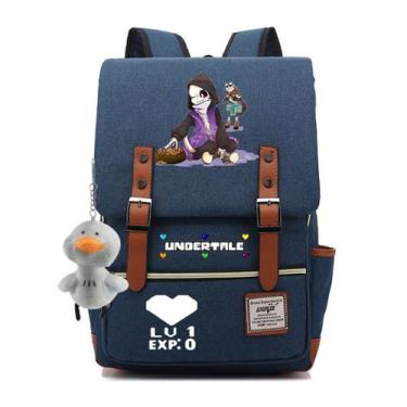 Imagem de Mochila Undertales Sans Cartoon Kids School Canvas 4 kg - yiweisai