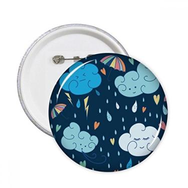 Imagem de Guarda-chuva nuvem coração broches redondos distintivo decoração roupas 5 peças presente