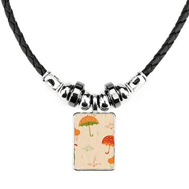Imagem de DIYthinker Colar Cloud Umbrella Rain Drip Weather Jewelry Torque Leather Rope Pendant