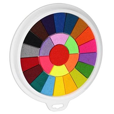 Imagem de Almofada de Tinta Lavável de 25 Cores Yctze, Almofada de Carimbo Não Tóxica e Segura, Forte Poder de Coloração, ótima para Artesanato Infantil, Confecção de Cartões na