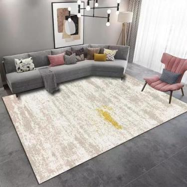 Imagem de Tapete estilo lavagem a tinta para decoração de sala de estar, mesas de centro para casa, sofá, tapetes duráveis e laváveis para quarto (200 x 250 cm/sem fiapos - 6,5 x 8,2 pés)