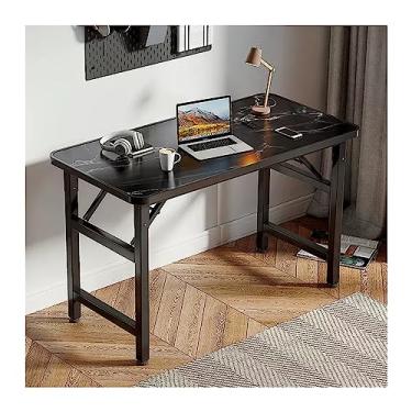 Imagem de AKALNNB Mesa de PC dobrável para PC para casa quarto simples retangular mesa de computador de mesa, mesa pequena dormitório pequeno mesa de estudo mesas de escritório (cor: C, tamanho: 80 * 75 * 60 cm