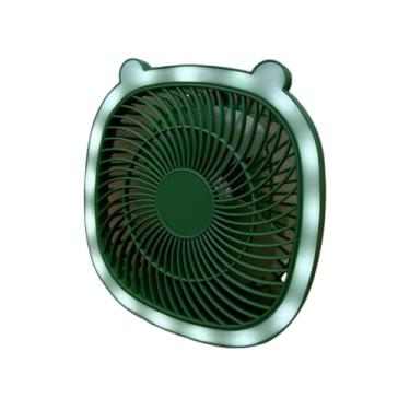 Imagem de Ventilador Portatil, Ventilador Dobrável Retrátil 180° Silencioso de Mesa Uso Exclusivo Na Tomada(Ventilador Quadrado Verde)